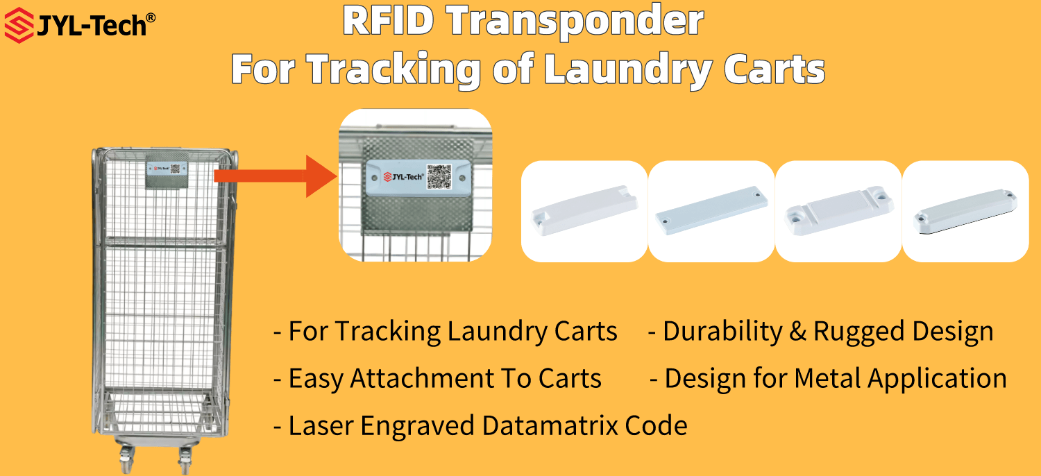 TrolleyChip UHF JYL-Tech per il monitoraggio dei carrelli della lavanderia